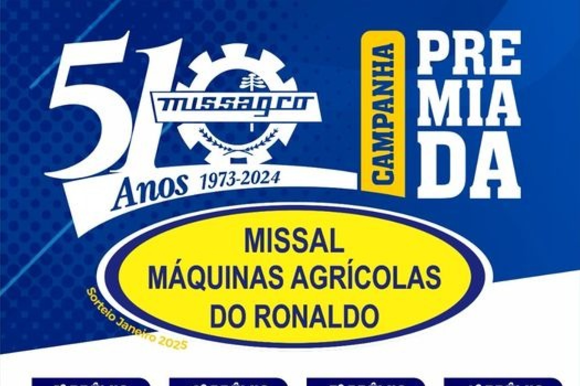 JULHO é o mês de aniversário da MISSAGRO, Missal Máquinas Agrícolas do Ronaldo