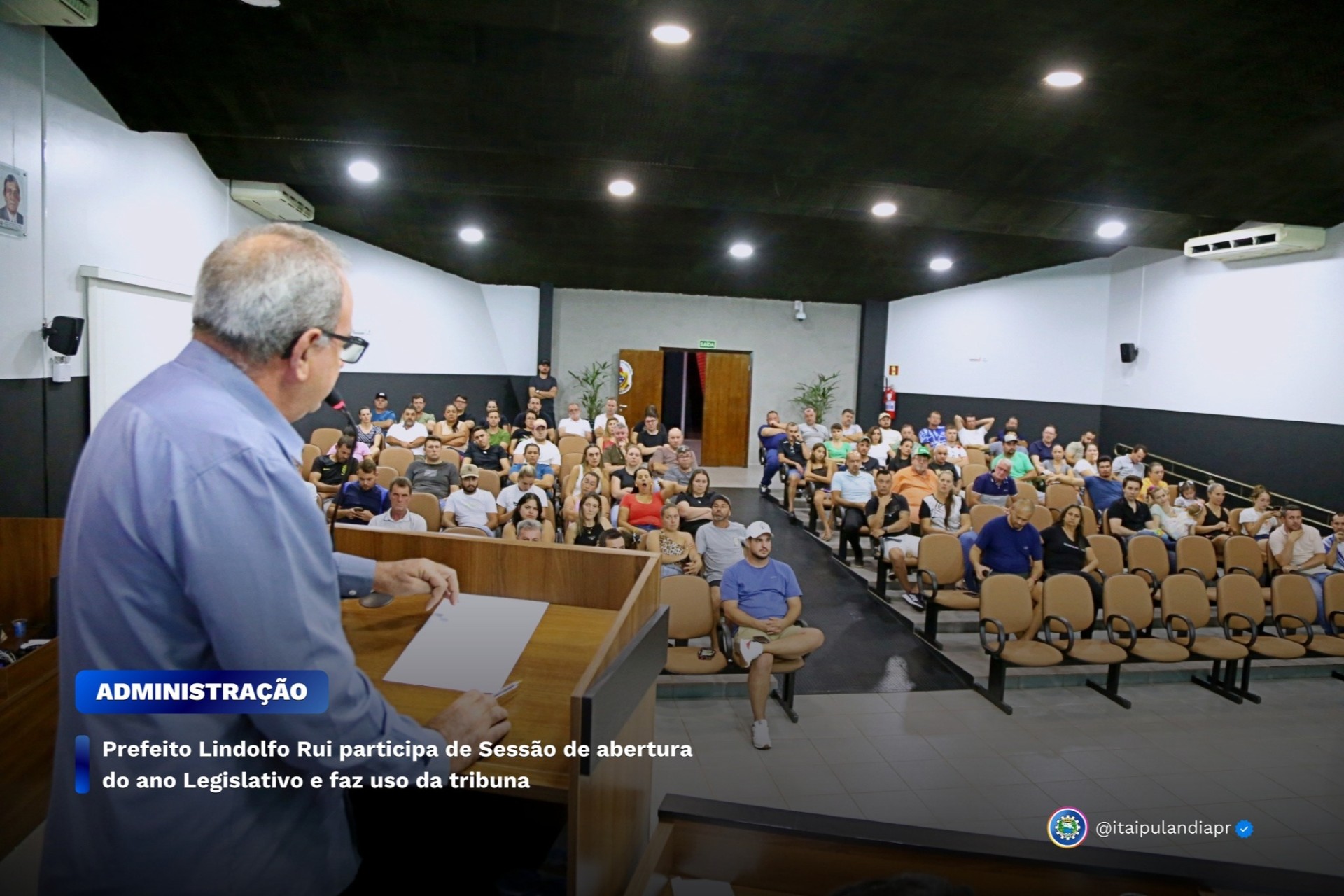 Prefeito Lindolfo Rui participa de Sessão de abertura do ano Legislativo e faz uso da tribuna