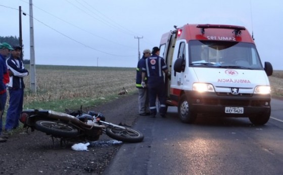 Acidente de trânsito na PR 495 deixa ciclista gravemente ferido