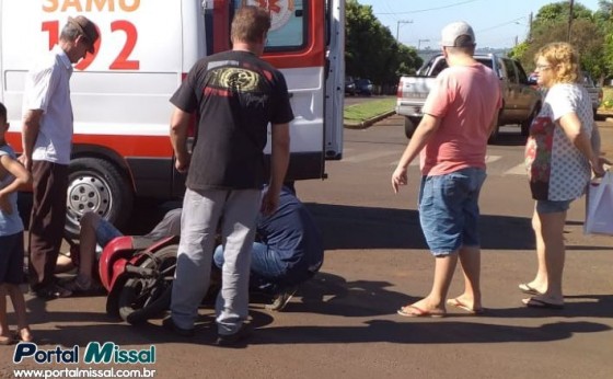 Carro e Moto se envolvem em acidente no centro de Missal