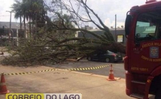 Chuva e ventos fortes atingem Cascavel