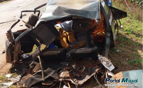 Homem fica gravemente ferido em acidente na PR 585 em São Pedro do Iguaçu