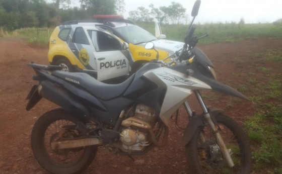 Moto roubada na PR 495 em Missal é localizada pela Polícia Militar