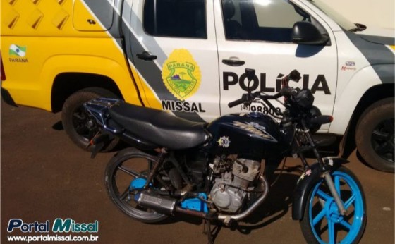 PM de Missal apreende motocicleta irregular