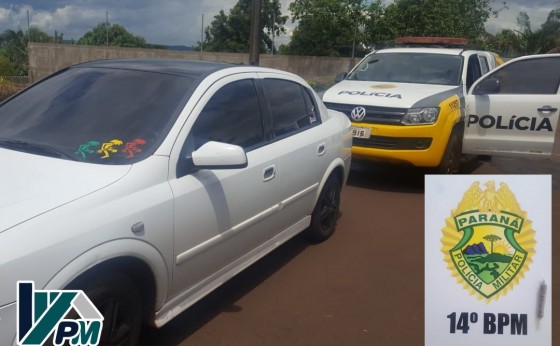 Policia Militar de Missal localiza cigarro de maconha no interior de veiculo