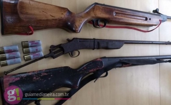 Policiais Civis de Missal e Medianeira apreendem armas e munições na Fazenda Formiga