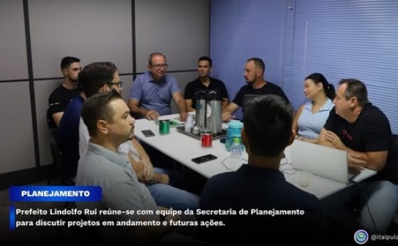 Prefeito Lindolfo Rui reúne-se com equipe da Secretaria de Planejamento